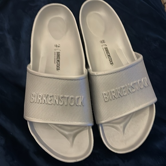 Birkenstock Men's Barbados EVA - Silver Slides Slippers Shoes Size 12 - Picture 7 of 8